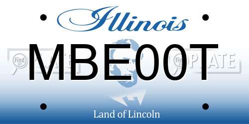 MBE00T Illinois License Plate
