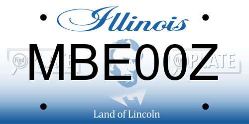 MBE00Z Illinois License Plate