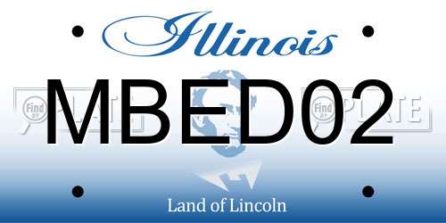 MBED02 Illinois License Plate
