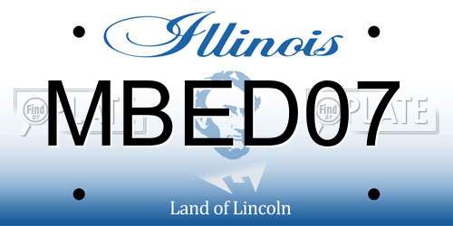 MBED07 Illinois License Plate