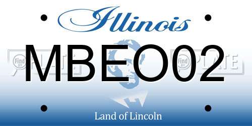 MBEO02 Illinois License Plate