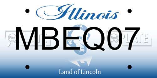 MBEQ07 Illinois License Plate