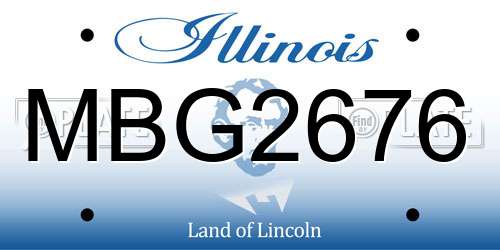 MBG2676 Illinois License Plate