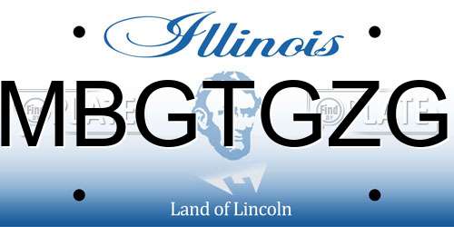MBGTGZG Illinois License Plate
