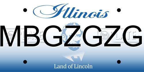 MBGZGZG Illinois License Plate