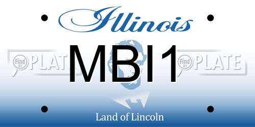 MBI1 Illinois License Plate