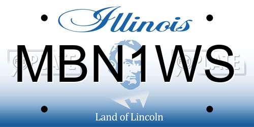 MBN1WS Illinois License Plate