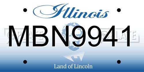 MBN9941 Illinois License Plate