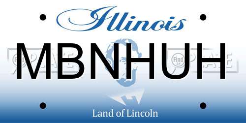 MBNHUH Illinois License Plate