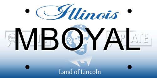 MBOYAL Illinois License Plate