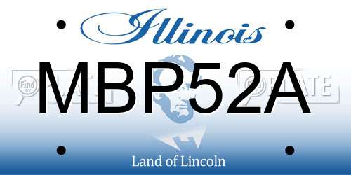 MBP52A Illinois License Plate