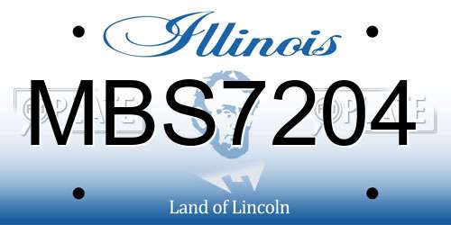 MBS7204 Illinois License Plate