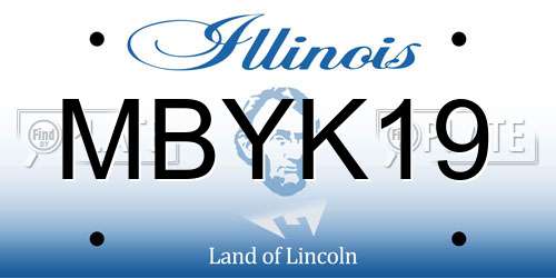 MBYK19 Illinois License Plate