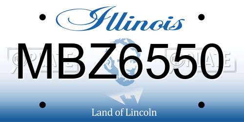 MBZ6550 Illinois License Plate