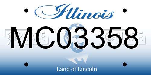 MC03358 Illinois License Plate