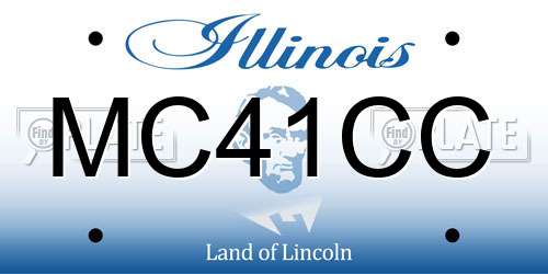 MC41CC Illinois License Plate