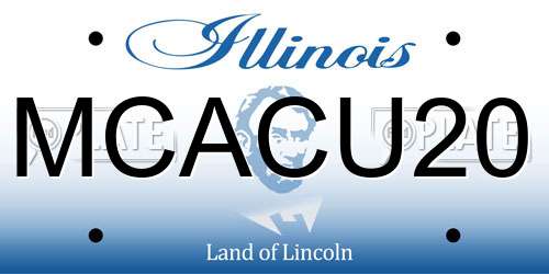 MCACU20 Illinois License Plate