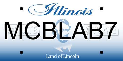 MCBLAB7 Illinois License Plate