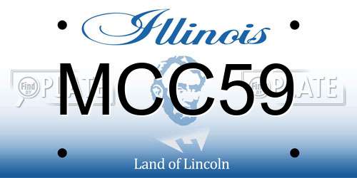 MCC59 Illinois License Plate
