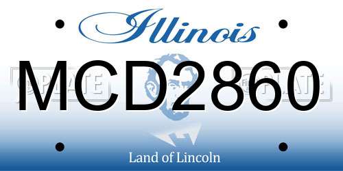 MCD2860 Illinois License Plate