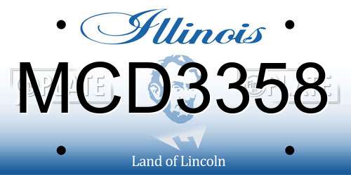 MCD3358 Illinois License Plate