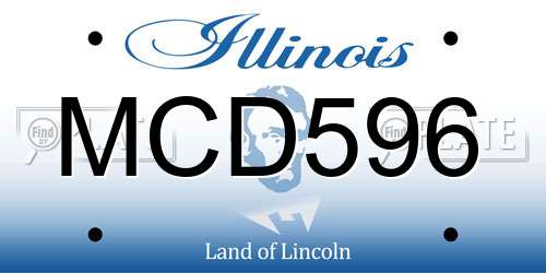 MCD596 Illinois License Plate
