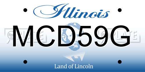 MCD59G Illinois License Plate