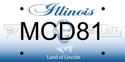 MCD81 Illinois License Plate