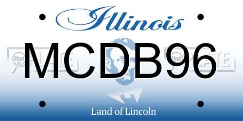 MCDB96 Illinois License Plate