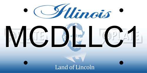 MCDLLC1 Illinois License Plate