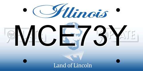 MCE73Y Illinois License Plate