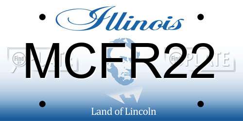 MCFR22 Illinois License Plate