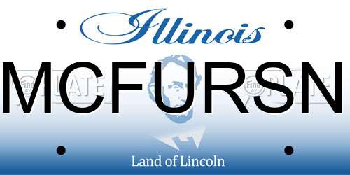MCFURSN Illinois License Plate