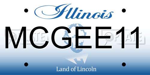 MCGEE11 Illinois License Plate