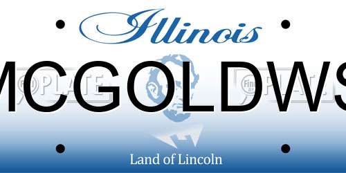 MCGOLDWS Illinois License Plate
