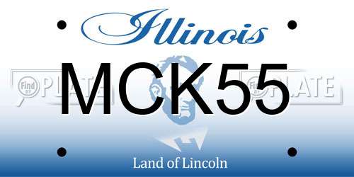 MCK55 Illinois License Plate