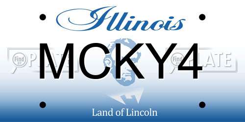 MCKY4 Illinois License Plate