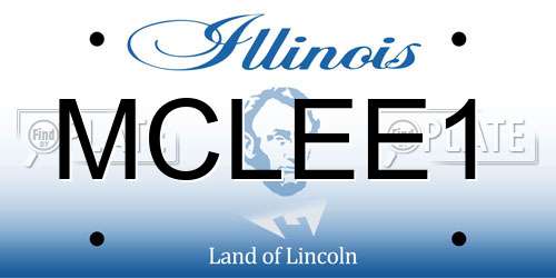 MCLEE1 Illinois License Plate