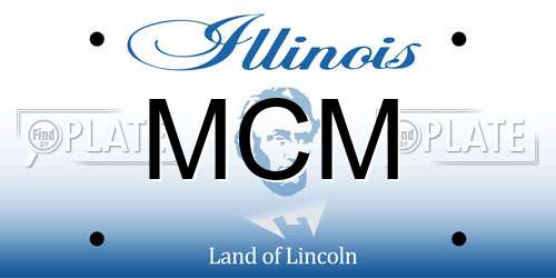 MCM Illinois License Plate