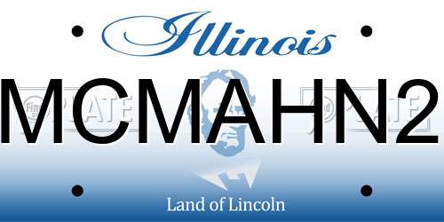 MCMAHN2 Illinois License Plate