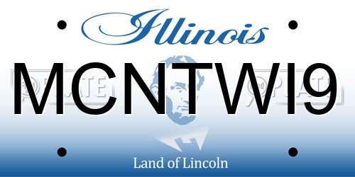 MCNTWI9 Illinois License Plate