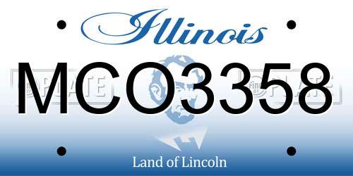 MCO3358 Illinois License Plate