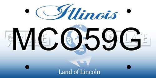 MCO59G Illinois License Plate