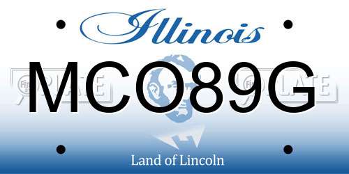MCO89G Illinois License Plate