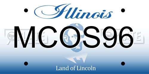 MCOS96 Illinois License Plate