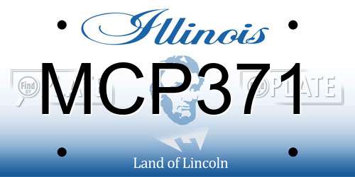 MCP371 Illinois License Plate