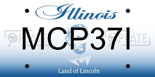 MCP37I Illinois License Plate