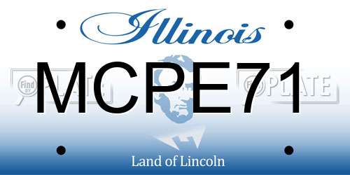 MCPE71 Illinois License Plate