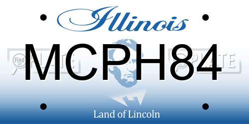 MCPH84 Illinois License Plate