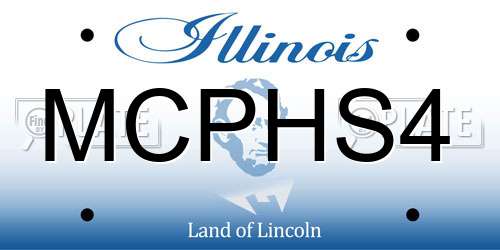 MCPHS4 Illinois License Plate